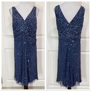 Patra blue sequin dress